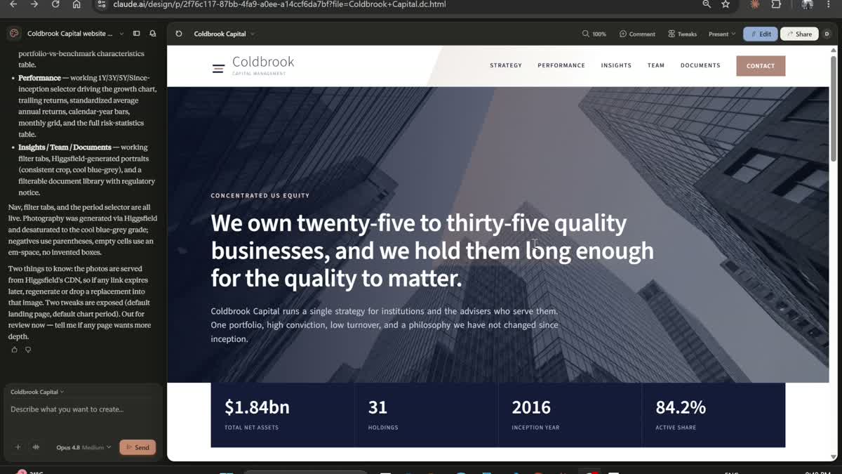 The Coldbrook website with real photography
